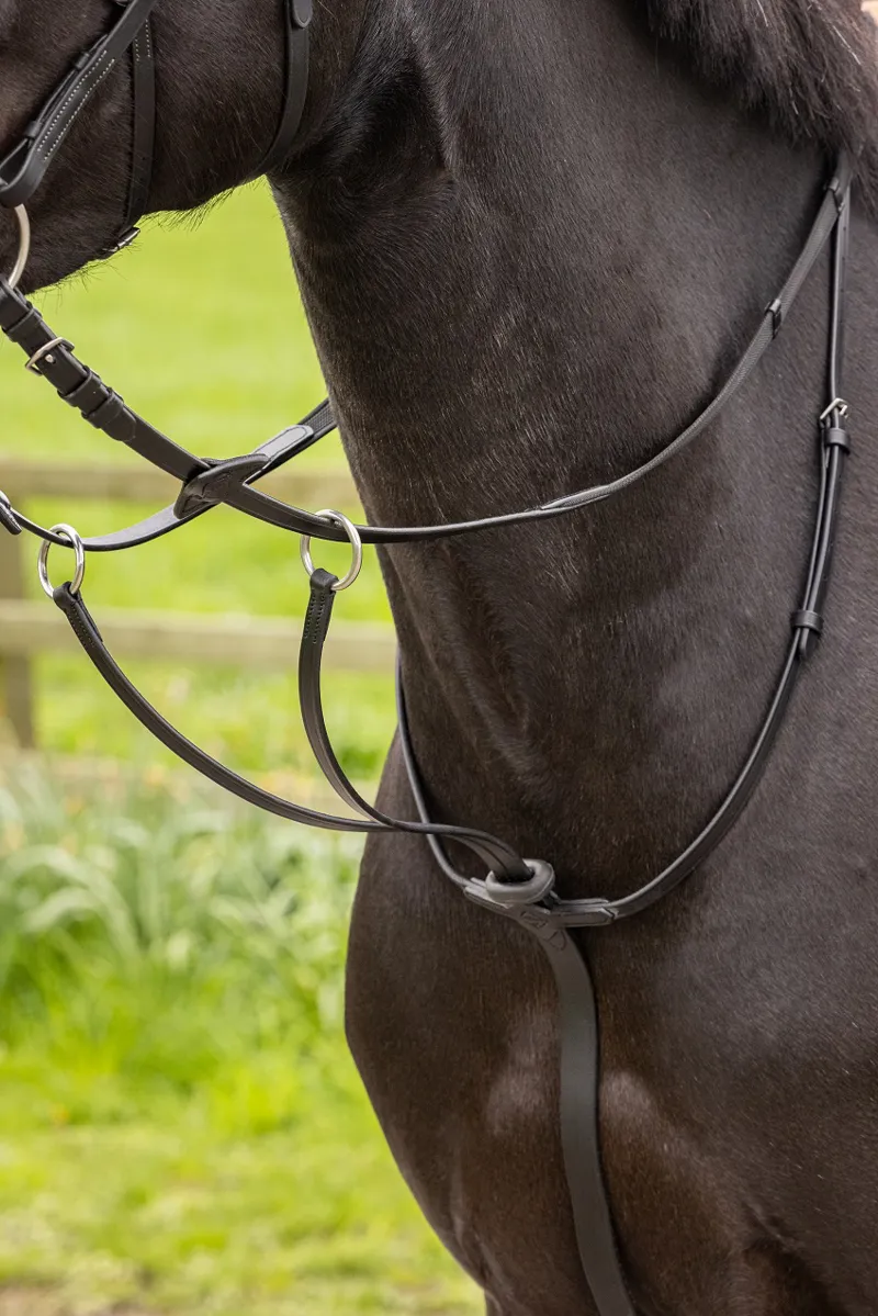 LeMieux Arika Running Martingale in Black and Silver-1